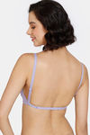 Zivame Beautiful Basics Double Layered Non Wired Full Coverage Backless Bra - Violet Tulip — thumbnail 4